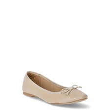 Time and Tru Ballet Flats Women's Size US 8.5 Beige String Bow --25-336--