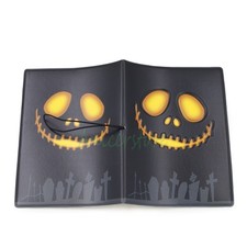 Hallowmas 3D Ghost Skull ID Card Pouch Passport Holder Protect Cover Travel Bag