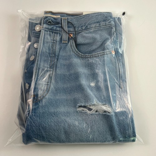Levi's Premium Women Ribcage Straight Ankle Button Fly Jeans 25x31 Blue NWT - Picture 13 of 13