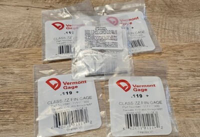 5 Pack) VERMONT GAGE .119 Plus CLASS ZZ PIN GAGE (111111900) | eBay
