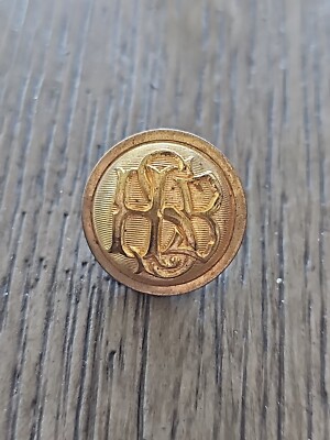 1890s-1900 H. S.B School Cadet Staff Uniform Button Original Rare Goodwins 