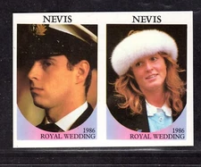 EFO Nevis SN 498a-b Imperf - missing value 1986 (Planned Error-See Descr)