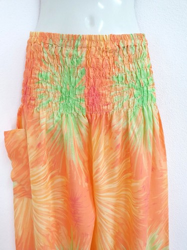 Women Smock Harem Pants Bohemian Boho Aladdin Yoga Genie Trousers Summer HP - Imagen 21 de 181
