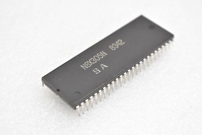 SIGNETICS N8X305N 8-BIT MICROPROCESSOR 10mhz 50-PIN. SOME PINS ARE TRIMMED.