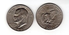 STATI UNITI D'AMERICA USA moneta da 1 dollaro Eisenhower 1972 AIGLE LIBERTY K...