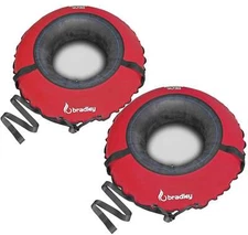 Set of 2 Bradley 50-Inch Snow Tubes with Heavy Duty Covers for Extreme Sledding