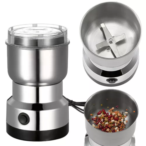 1Pcs Electric Coffee Bean Grinder Nut Seed Herb Grind Spice Crusher Mill Blender