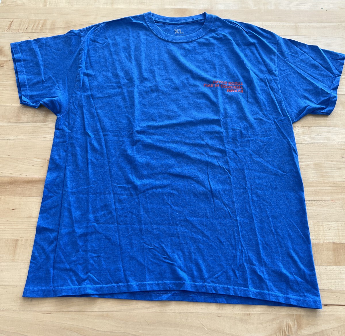Travis Scott Birds Eye View Tour Tee Blue Size Extra Large
