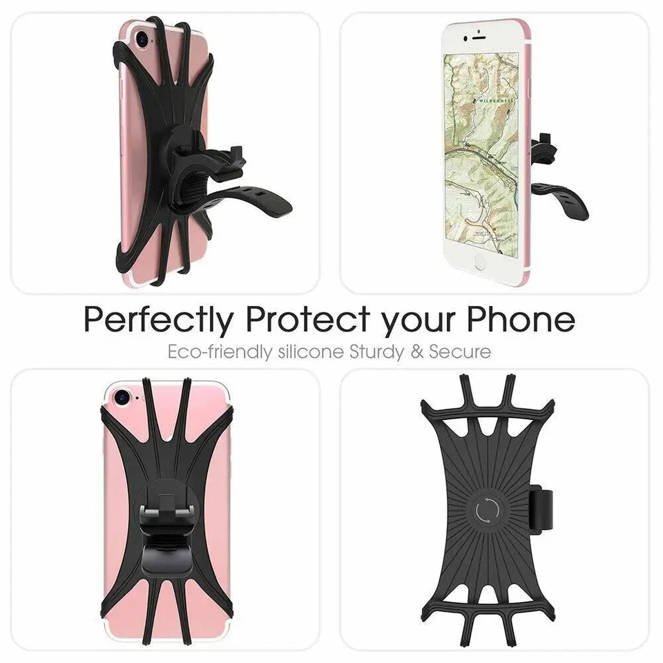 Soporte de silicona para teléfono móvil, GPS, motocicleta, bicicleta de montaña - Image 3 of 4