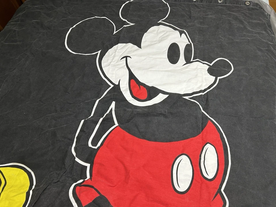 Cortina de Ducha MICKEY MOUSE 100% Algodón con Agujeros Metálicos 72"x72" Disney Foto 4 de 4