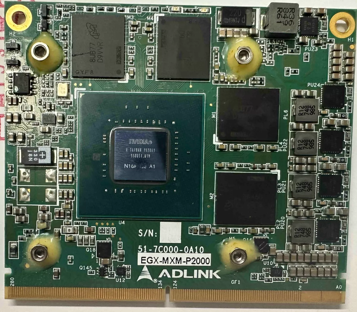 For Nvidia Quadro P2000 4GB GDDR5 N18P Q3 A1 VIDEO Graphics Card MXM 3.0 Type A