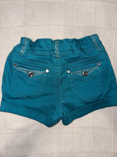 lulu luv shorts girls color green size 10 preowned - Picture 4 of 5