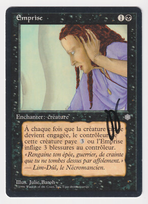 Signed French Seizures Proof MP Ice Age Artist Julie Baroh 1996 MTG Magic AP!