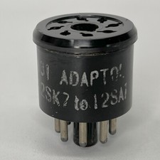 Vintage Adaptol No. 131 Tube Socket Adapter Convert 12SK7 Tube to 12SA7 Tube (c)