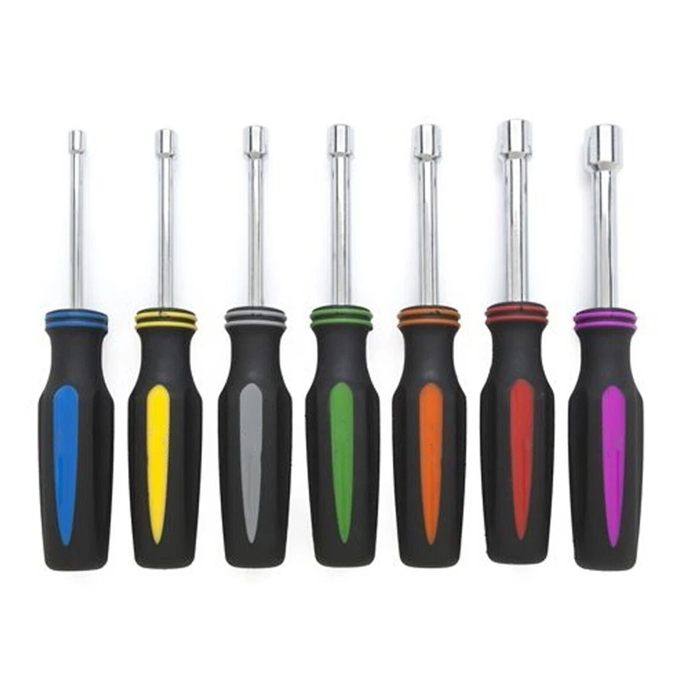 SET CACCIAVITI A BUSSOLA 7PEZZI GIRAVITI PER DADI ESAGONALI VARIE MISURE 5-13MM - Immagine 2 di 4