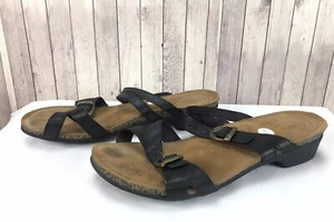 Taos Black Women's Black Double Strap Slide Sandals Size US 10-10.5 / EU 41 | eBay