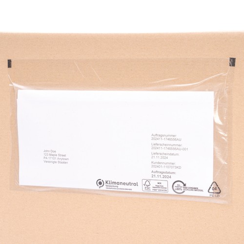 Delivery note bags DIN long DIN C6 accompanying paper bags document bags - Picture 6 of 8