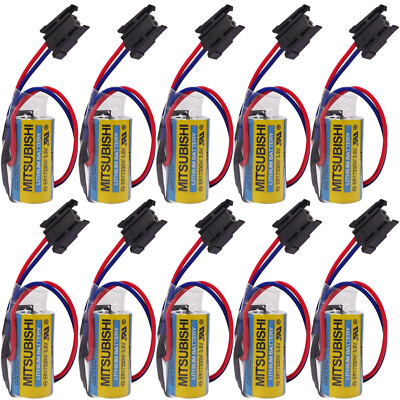10x MR-BAT ER17330V/3.6V Mitsubishi A6BAT PLC Battery for FANUC CNC System Power
