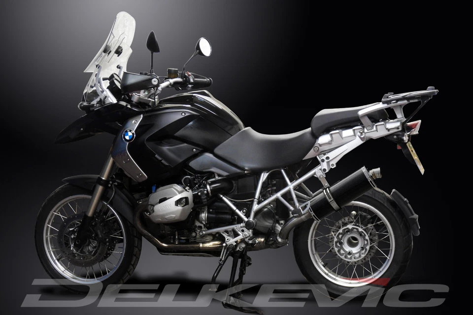 Kit silenciador escape carbono ovalado 14" deslizable BMW R1200GS 2008-2012 Foto 4 de 4