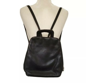 jobis navy leather backpack