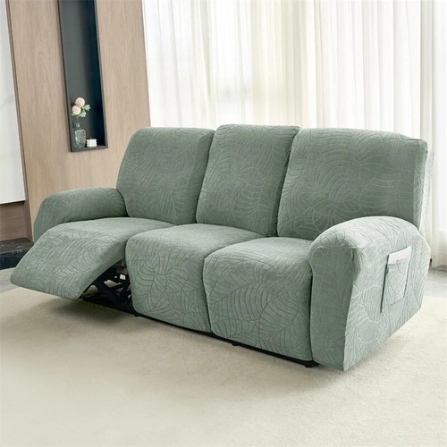 1/2/3 Seater Elastic Recliner Sofa Cover Jacquard Slipcover Chair Sofa Protector - Picture 21 of 39