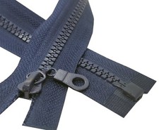 Open End CHUNKY Zip Size #5 Plastic Fastener Single Sided Zipper for Jackets UK
