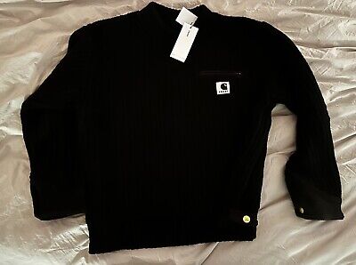 Sacai X Carhartt Knit Pullover Detroit - Black (L/JP4 Sacai X Carhartt Knit Pullover Detroit - Black (L/JP4