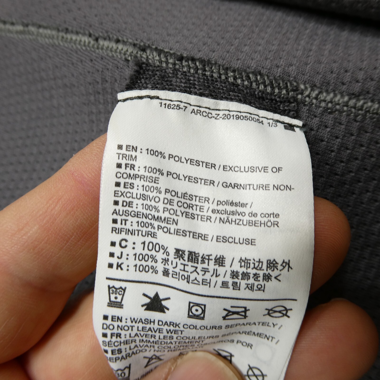 ARC'TERYX Arcteryx Cardigan Maglione Donna Piccolo Grigio Poliestere Lungo Scialle Tasche Logo