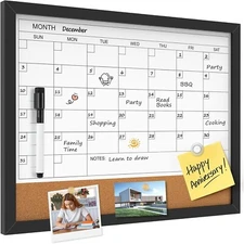 MaxGear Dry Erase Board Calendar Whiteboard for Wall, 17” 13"W x 17"H, White