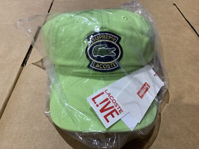 Lacoste × Supreme 6-PANELCAP Buy Supreme x Lacoste Pique 6 Panel Cap 'Green' - FW19H3