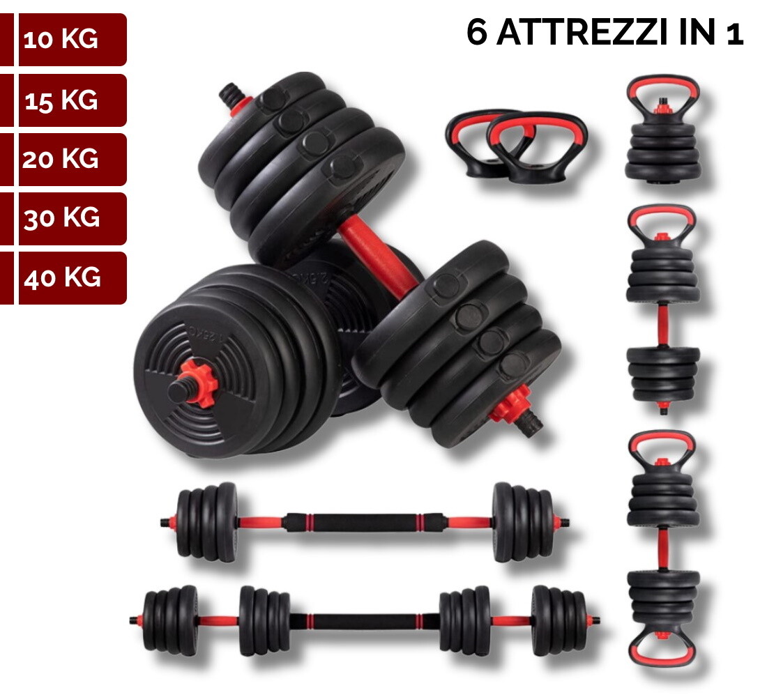 SET MANUBRI PALESTRA SOLLEVAMENTO PESI BICIPITI KIT PALESTRA CASA HOME FITNESS