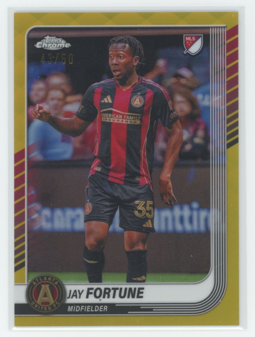 2025 Topps Chrome MLS #40 Jay Fortune Gold Refractor #/50