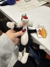 Vintage NWT Applause Looney Tunes SYLVESTER the CAT 10" Plush Bean Bag Toy