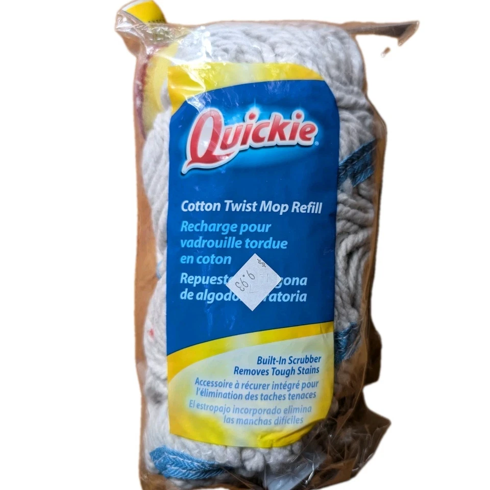 New! Five (5) Quickie Cotton Twist Mop Refills #0352 - 035 Series - Image 3 of 4