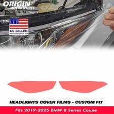 PreCut Headlights Protection Clear Covers Bra Fits 2019-2025 BMW 8 Series Coupe