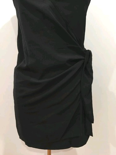 New Cotton On Designer Retro Vintage Style Black Wrap Around Dress Size Small - Picture 3 of 11