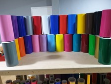 A5 Vinyl Sign Cutter Sheets - 25 Colours - Self Adhesive Shiny Gloss Cricut