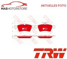 SATZ BREMSBELÄGE BREMSKLÖTZE HINTEN TRW GDB1621DTE P FÜR VOLVO S40 II 2.4 AWD