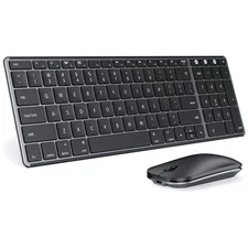 Space Gray Multi-Device Wireless Keyboard and Mouse Set - Designed for Mac Users