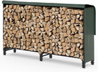 VOUNOT® Firewood Log Rack with Waterproof Cover, Metal Log Store Outdoor, 200...