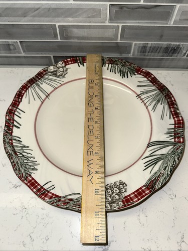 Robert Stanley HOME COLLECTION~11” Christmas/Holiday Plate~Plaid & Pine~Set of 4 - Picture 10 of 10