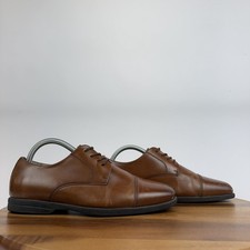Big Kids Boys Florsheim Reveal Cap Toe Derby Chestnut Leather Dress Shoes Size 6