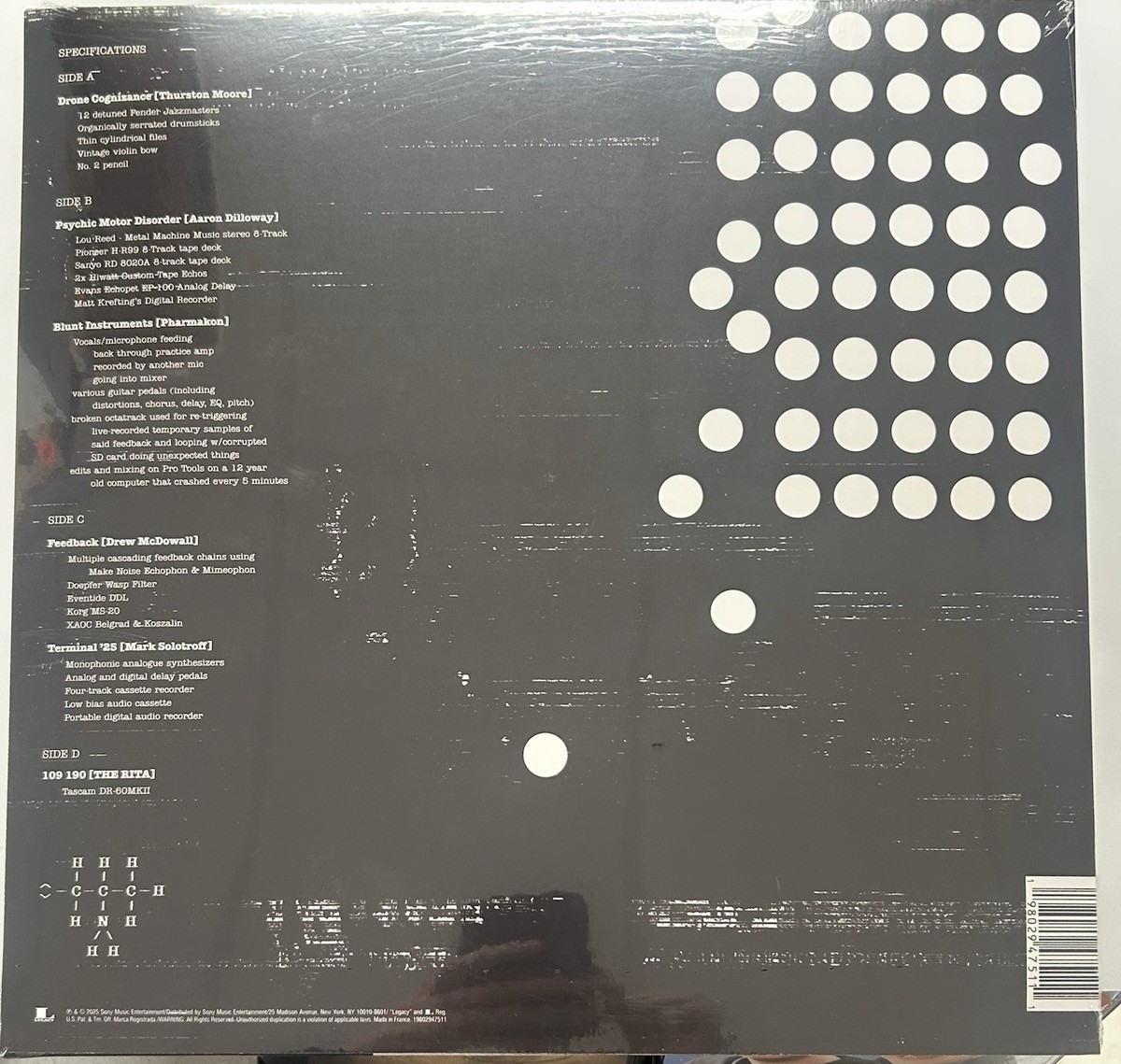 LOU REED L MACHINE MUSIC 2025年RSD限定盤 Lou Reed - Metal Machine Music - RSD 2025 (2LP Dark Grey Vinyl