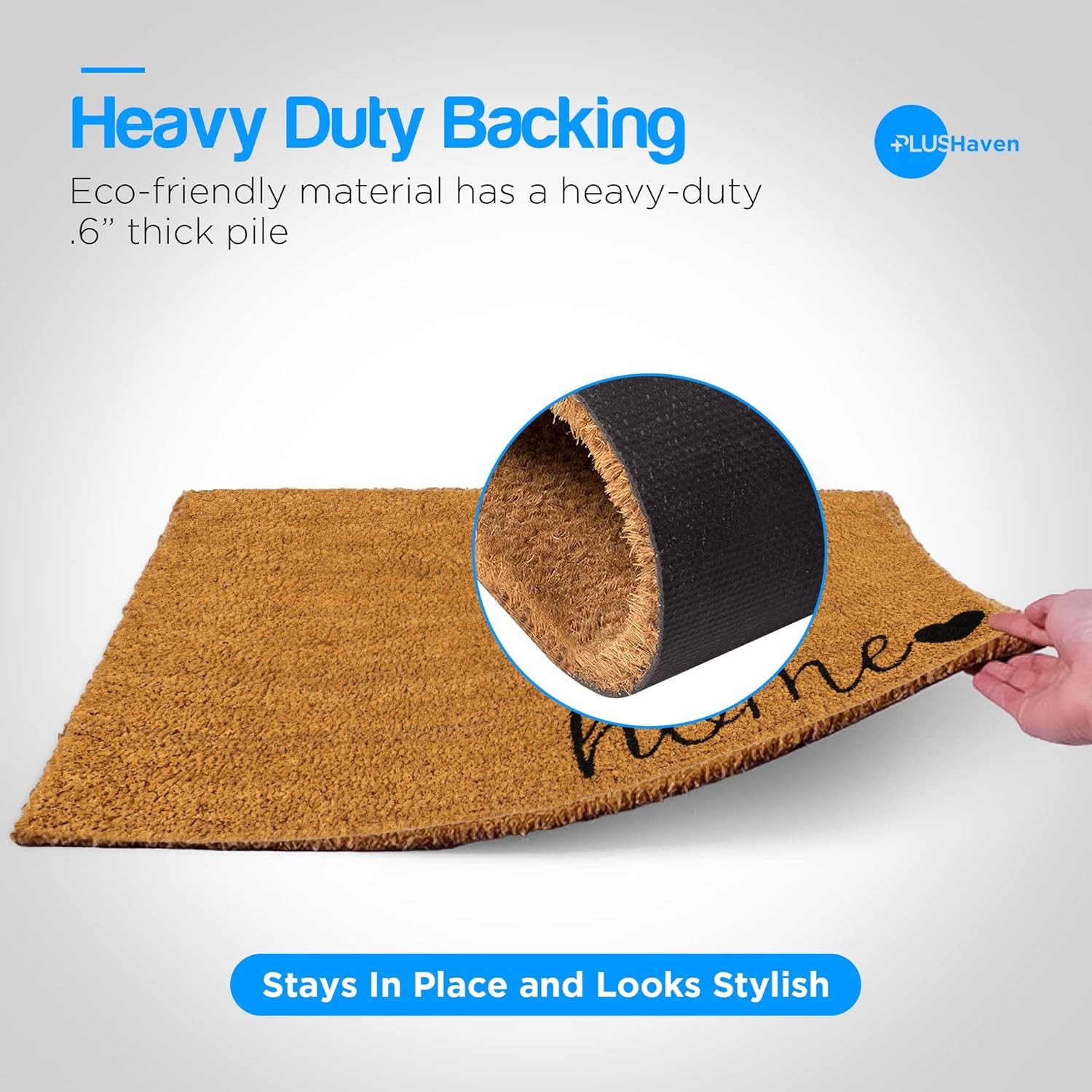 Durable Indoor Outdoor Doormat | Eco-Friendly Coconut Coir 17.5"x30"