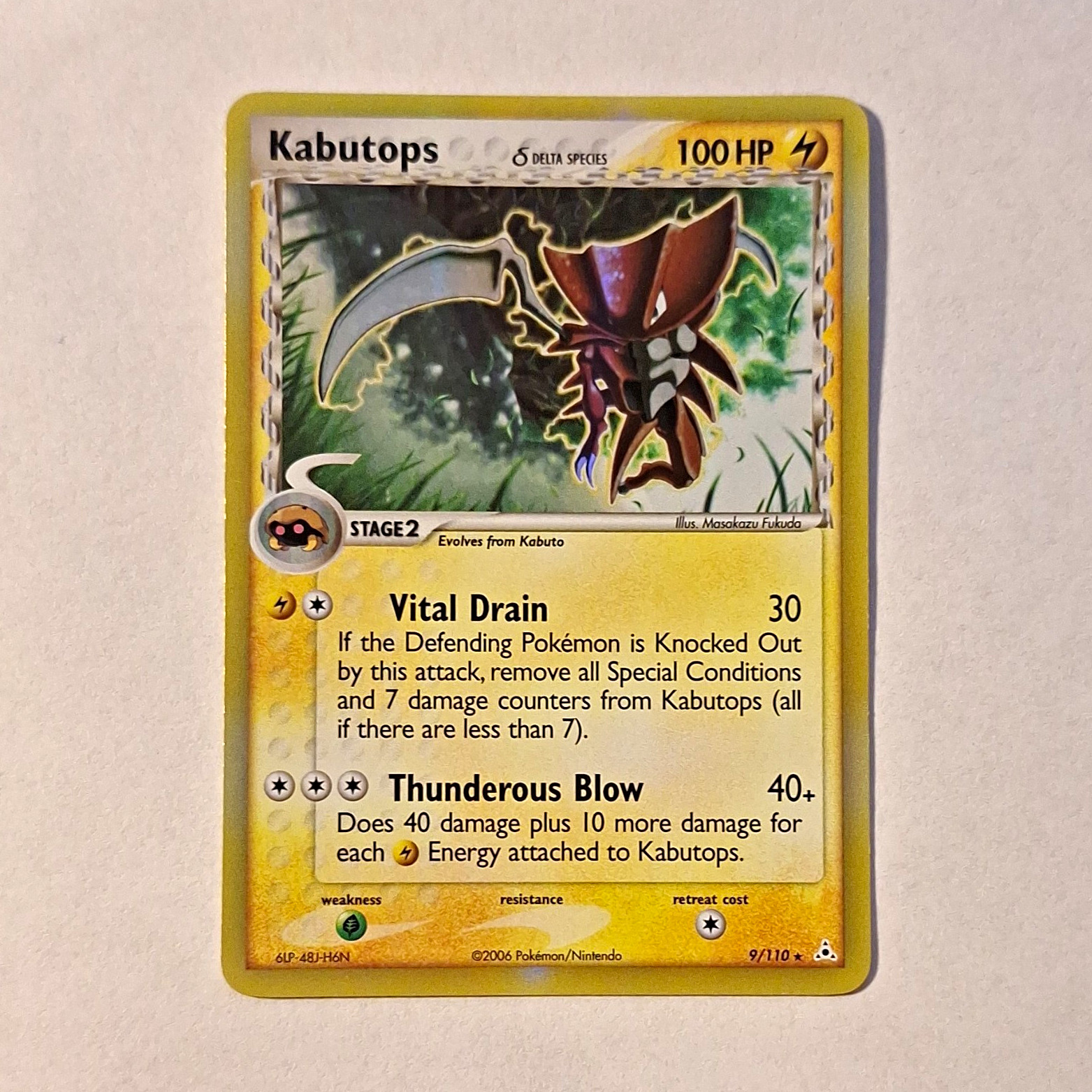 Pokémon TCG Kabutops Delta Species 9/110 EX Holon Phantoms Holofoil LP