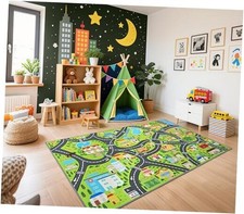 Community Helpers Play Rug   Educational Kids Carpet with Fire Station,