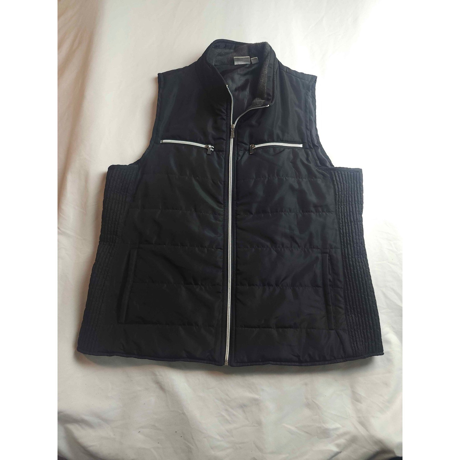 Kim Rogers Woman Black Quilted Puffer Vest Zip Front Mock Neck Plus Size 1X