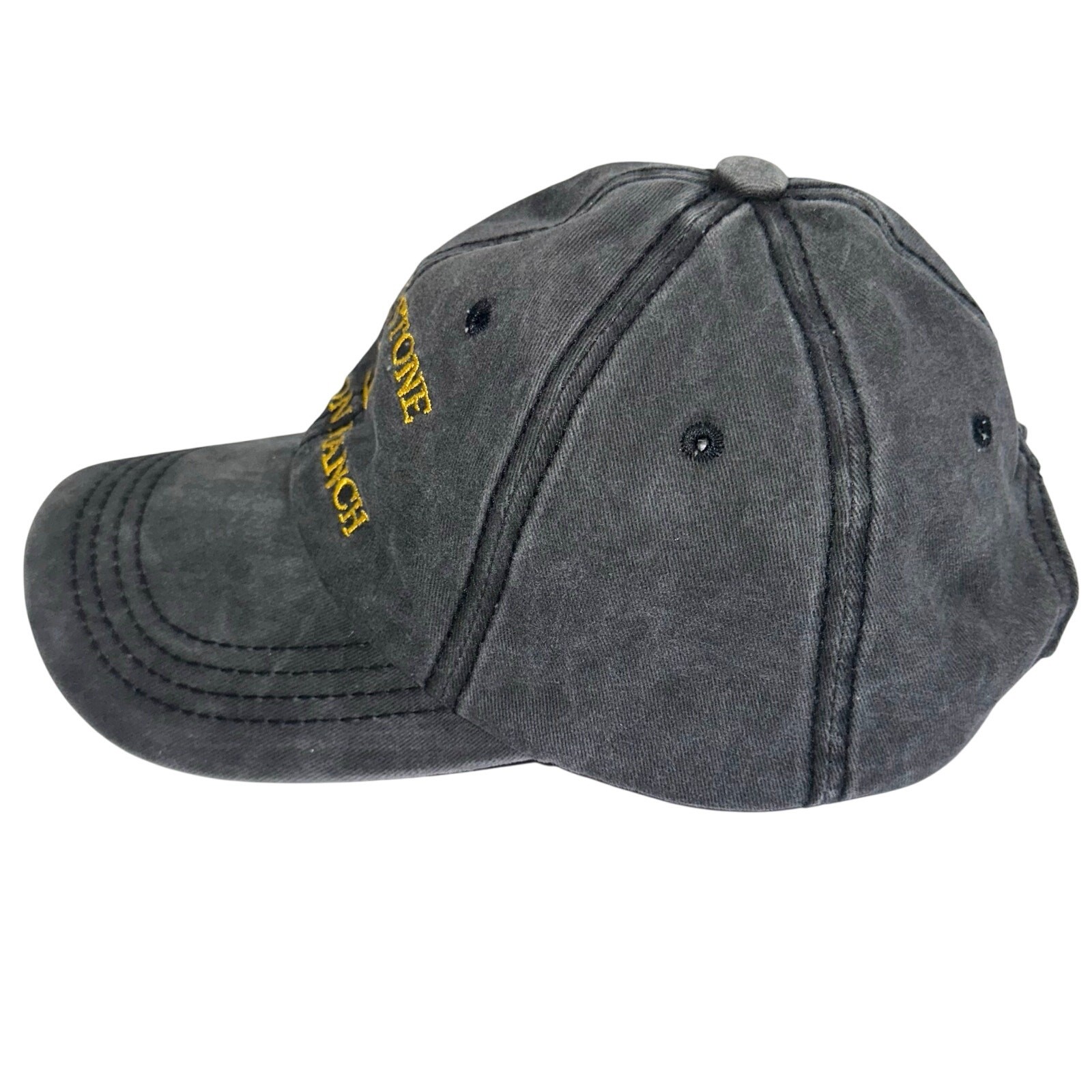 Yellowstone Dutton Ranch Stonewashed Grey Cotton … - image 4