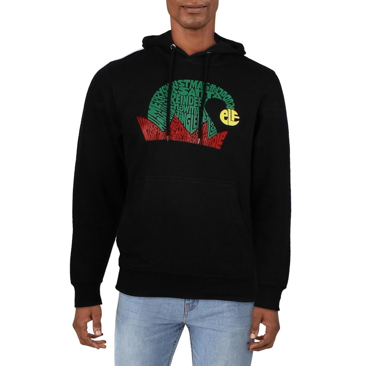 LA Pop Art Mens K-Pop Love Black Graphic Cotton Hoodie S BHFO 2585