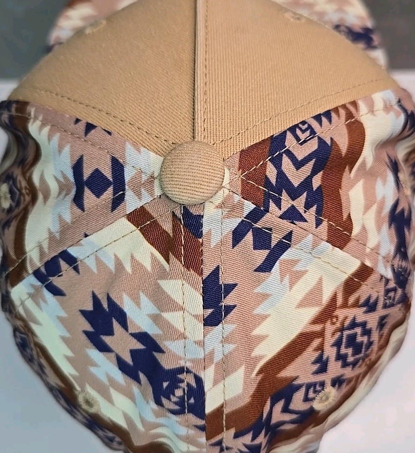 Aztec pattern hat embroidered A Frame snapback al… - image 4